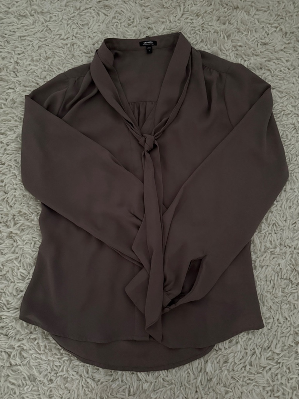 Express Women's Long-Sleeve Tie-Neck Blouse